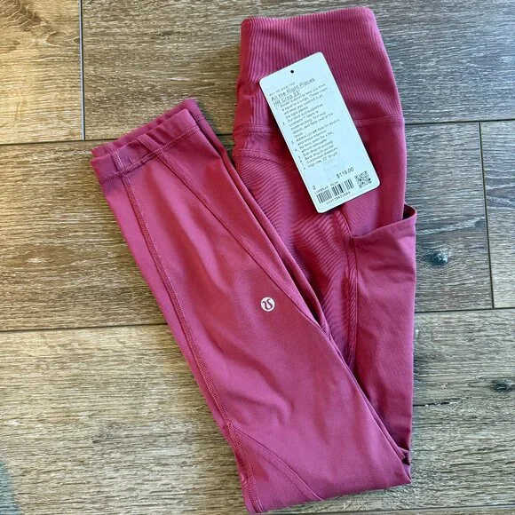 Lululemon All the Right Places HR Crop 23" Mulberry Wine Size 2 - Picture 5 of 11
